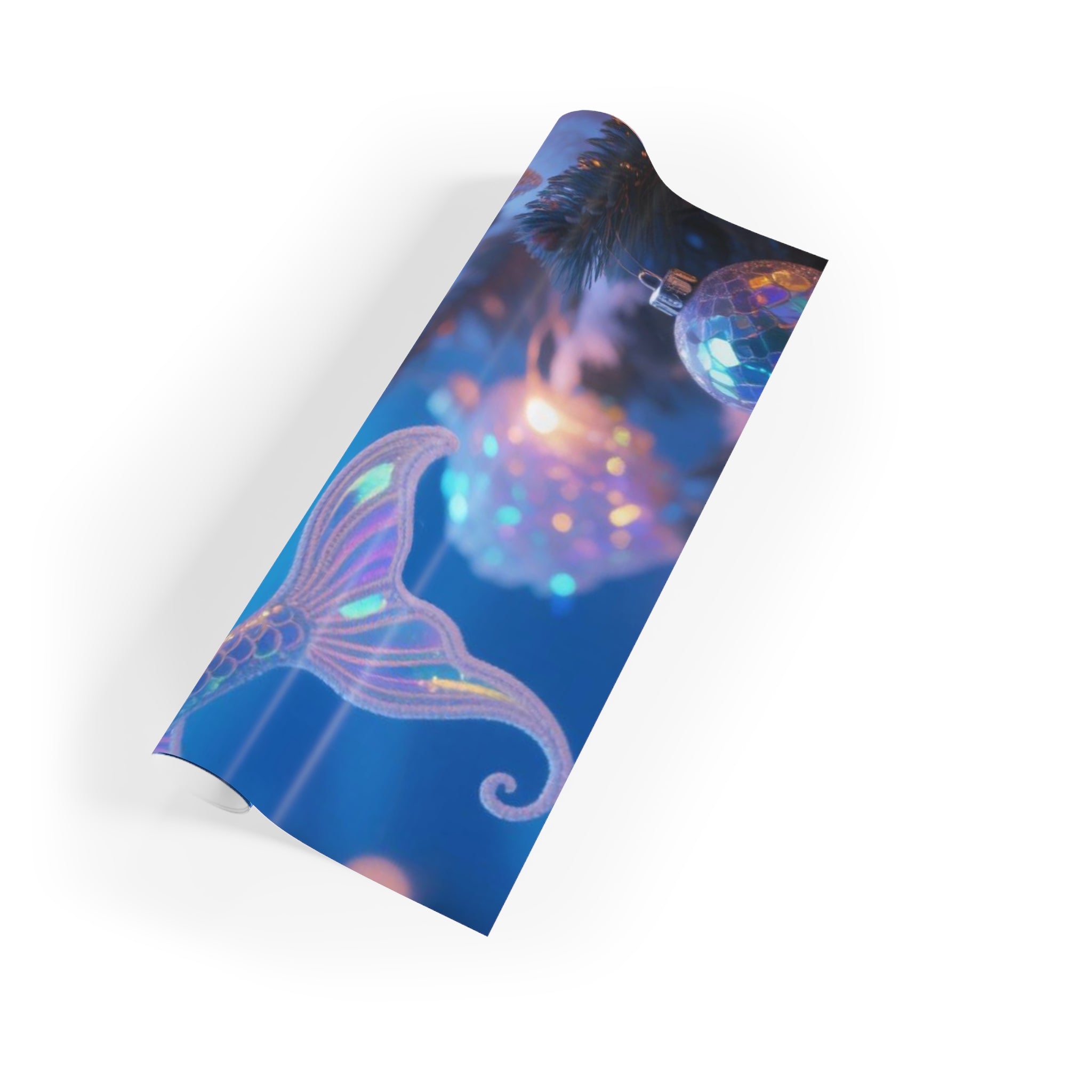 Whimsical Holiday Gift Wrapping Paper Roll, Vibrant Fish Design, Perfect for Birthdays, Christmas, Parties, Art Supplies, Blue Decor