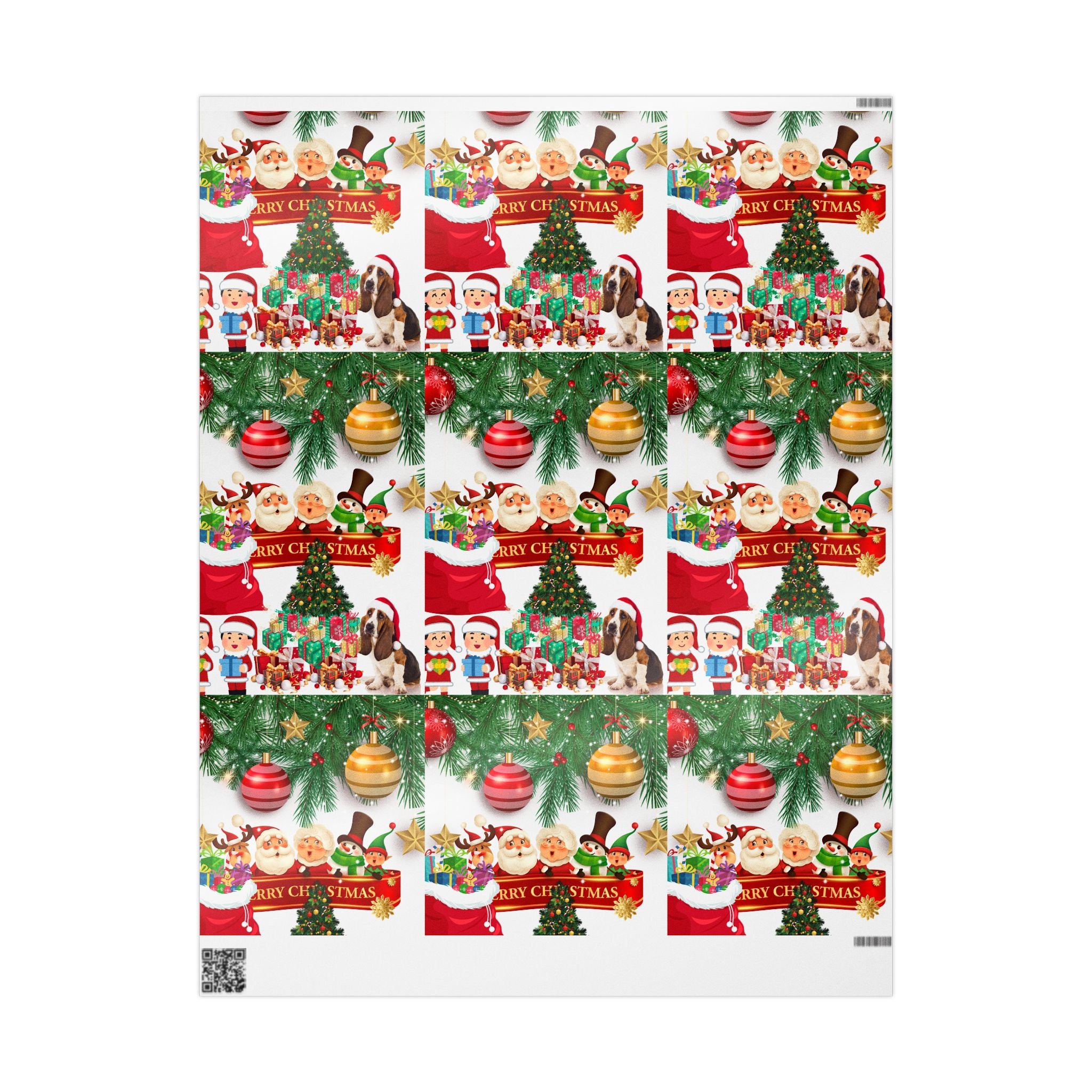 Festive Christmas Wrapping Paper, Holiday Gift Wrap, Santa Design, Party Supplies, Seasonal Decorations, Eco-friendly Paper