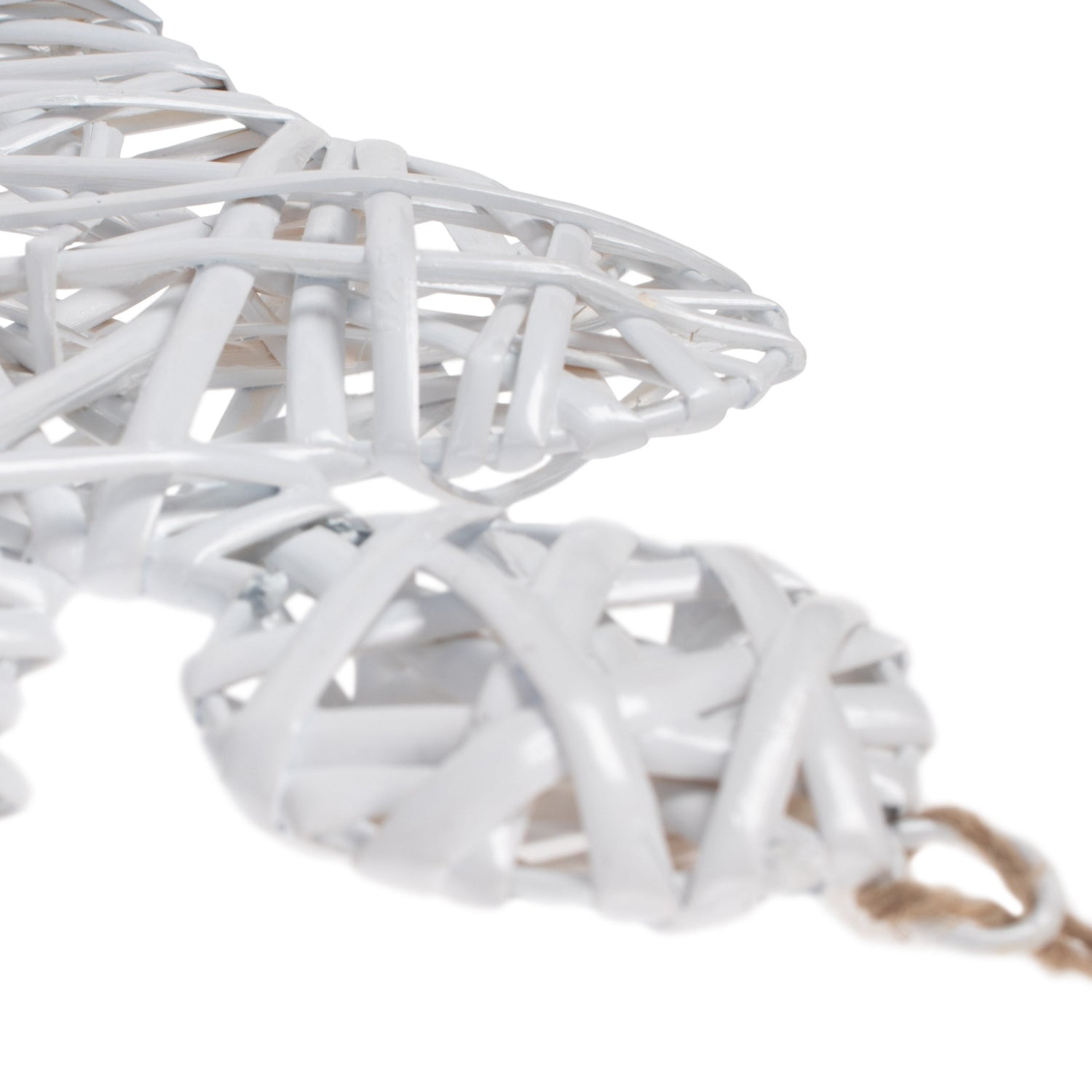 White Angel Wicker Hanging Christmas Decoration-1