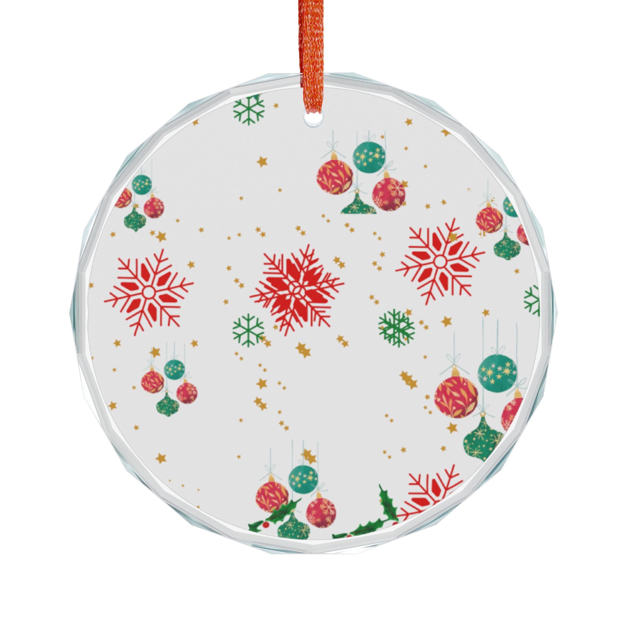 Crystal Glass Ornament - Holiday Decor, Christmas Gift, Keepsake, Seasonal Decoration, Winter Wonderland Decor