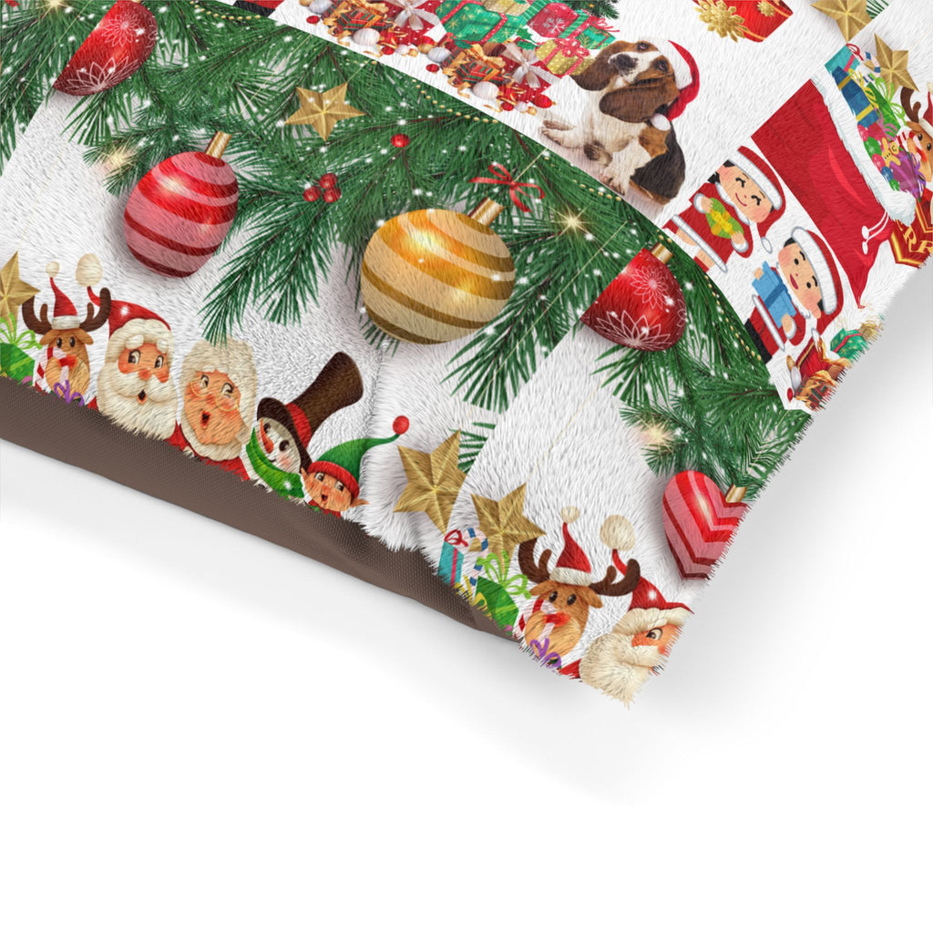 Festive Pet Bed for Christmas, Holiday Dog Bed, Cozy Cat Bed, Seasonal Pet Cushion, Merry Christmas Pet Sleeping Pillow