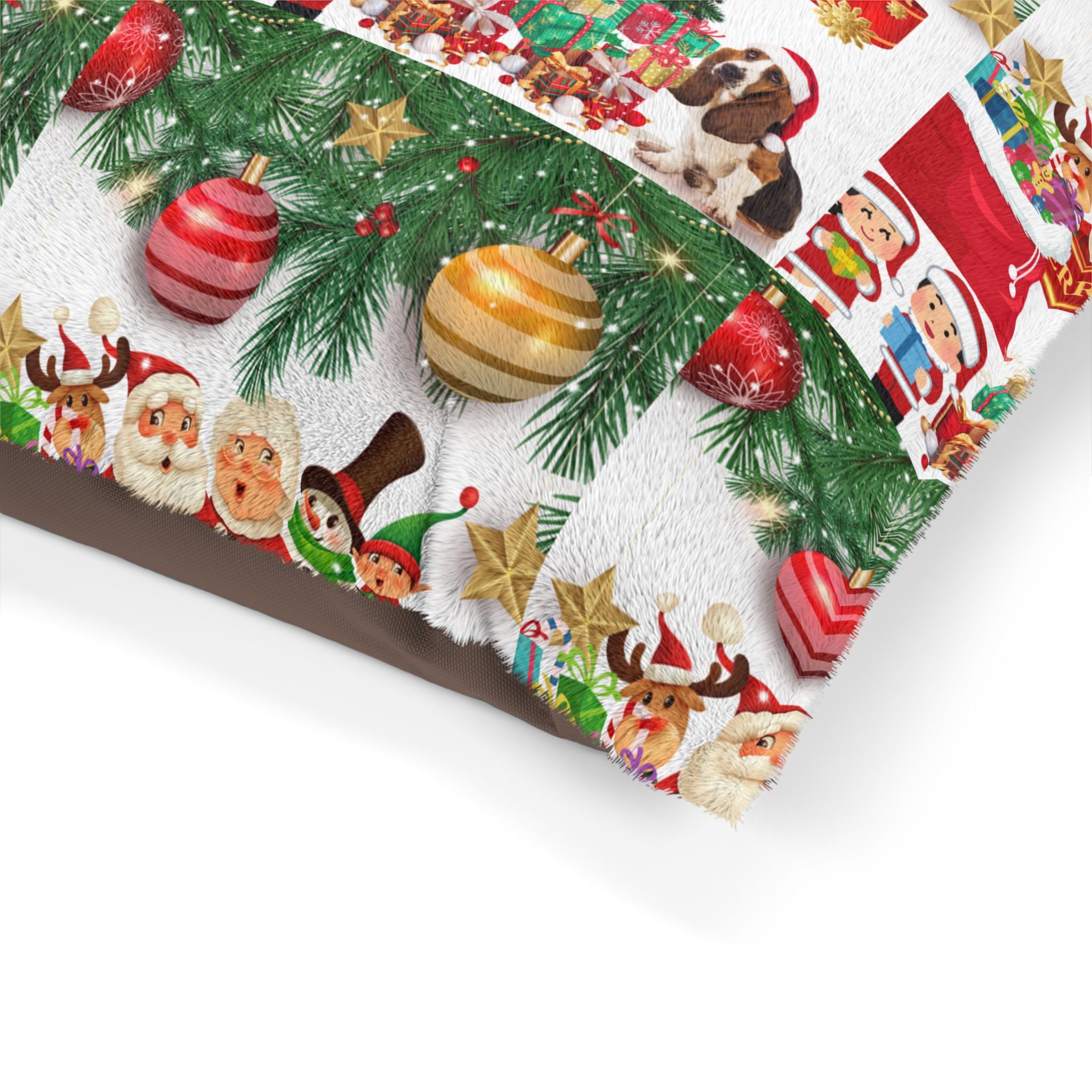Festive Pet Bed for Christmas, Holiday Dog Bed, Cozy Cat Bed, Seasonal Pet Cushion, Merry Christmas Pet Sleeping Pillow