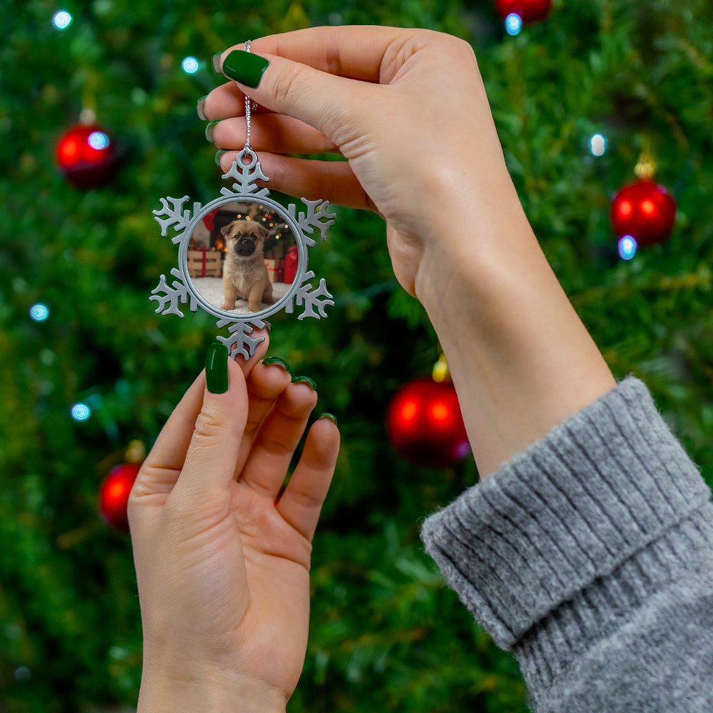 Pewter Snowflake Ornament - Personalized Holiday Keepsake, Pet Memorial, Christmas Tree Decor, Unique Gift for Dog Lovers, Custom [...]