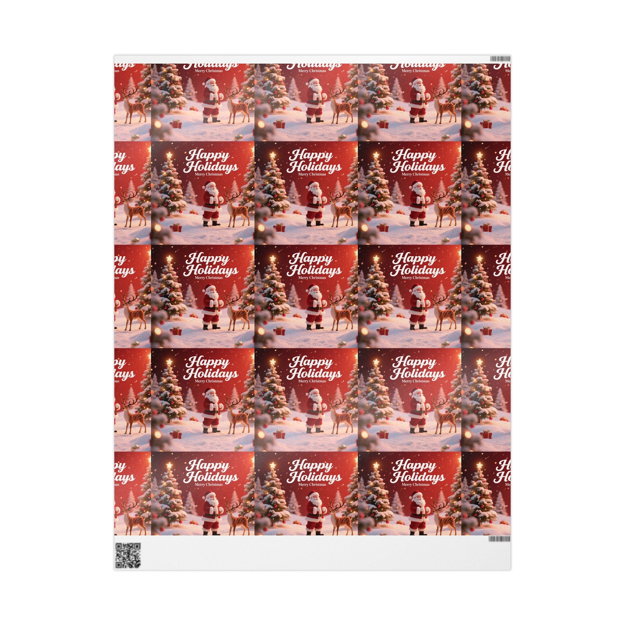 Festive Christmas Wrapping Paper, Holiday Gift Wrap, Santa Design, Party Supplies, Seasonal Decorations, Eco-friendly Paper