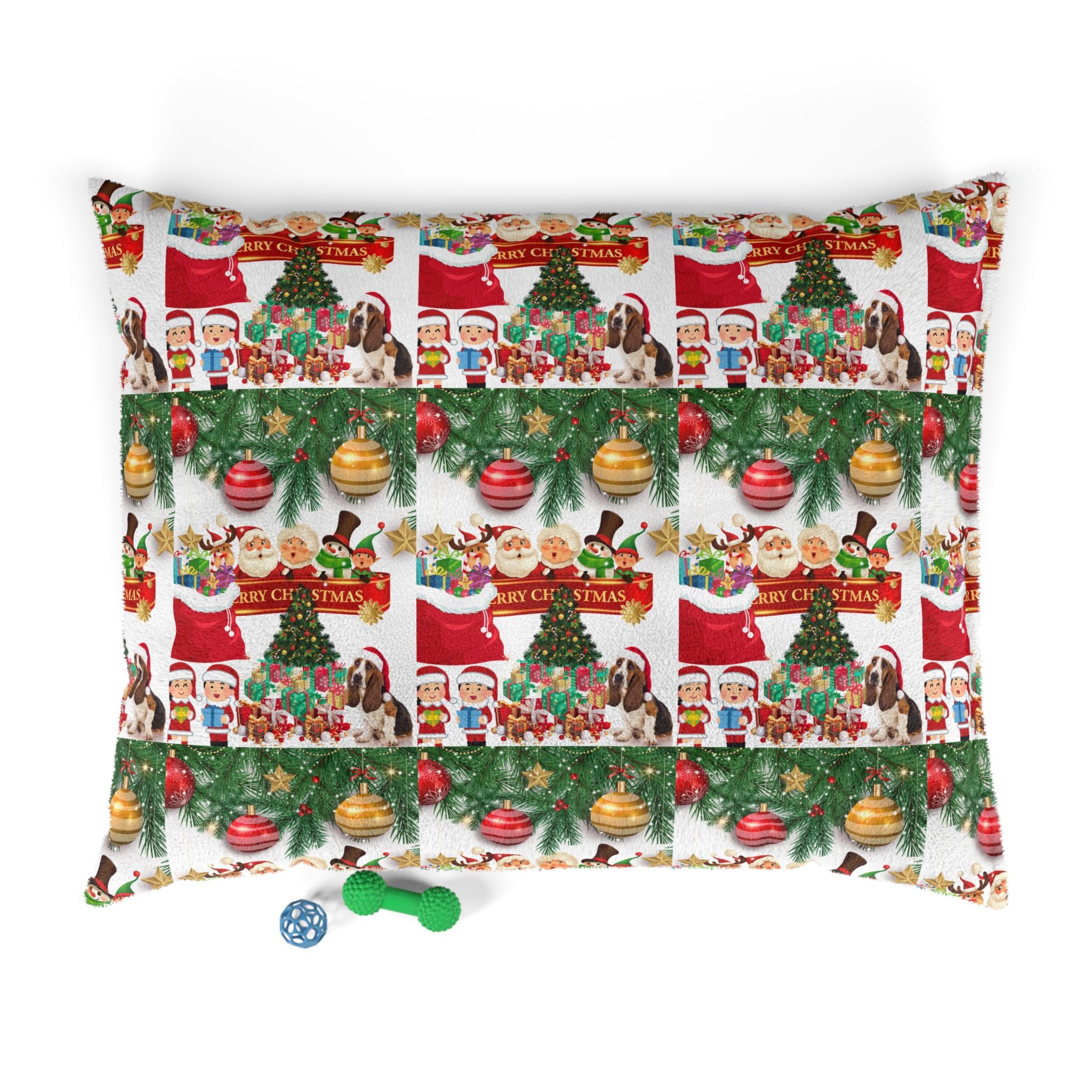 Festive Pet Bed for Christmas, Holiday Dog Bed, Cozy Cat Bed, Seasonal Pet Cushion, Merry Christmas Pet Sleeping Pillow