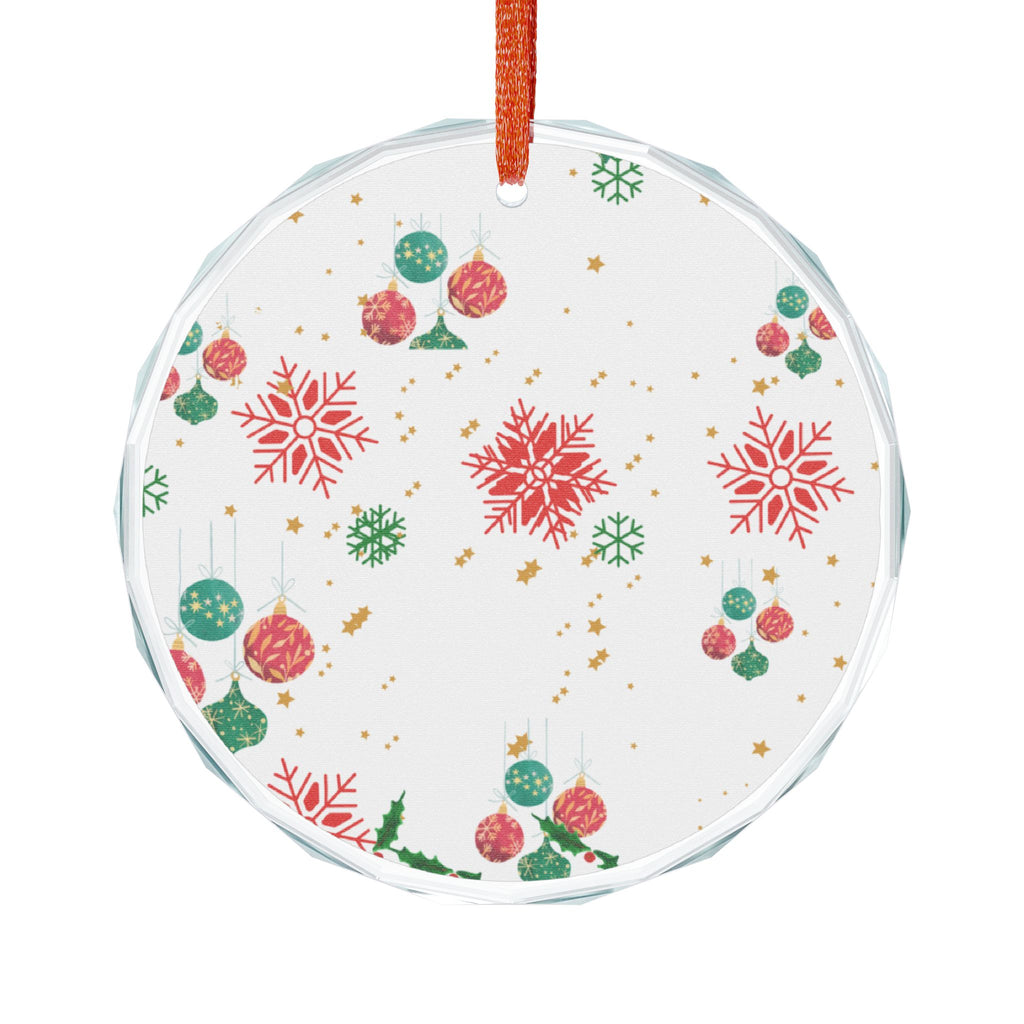 Crystal Glass Ornament - Holiday Decor, Christmas Gift, Keepsake, Seasonal Decoration, Winter Wonderland Decor