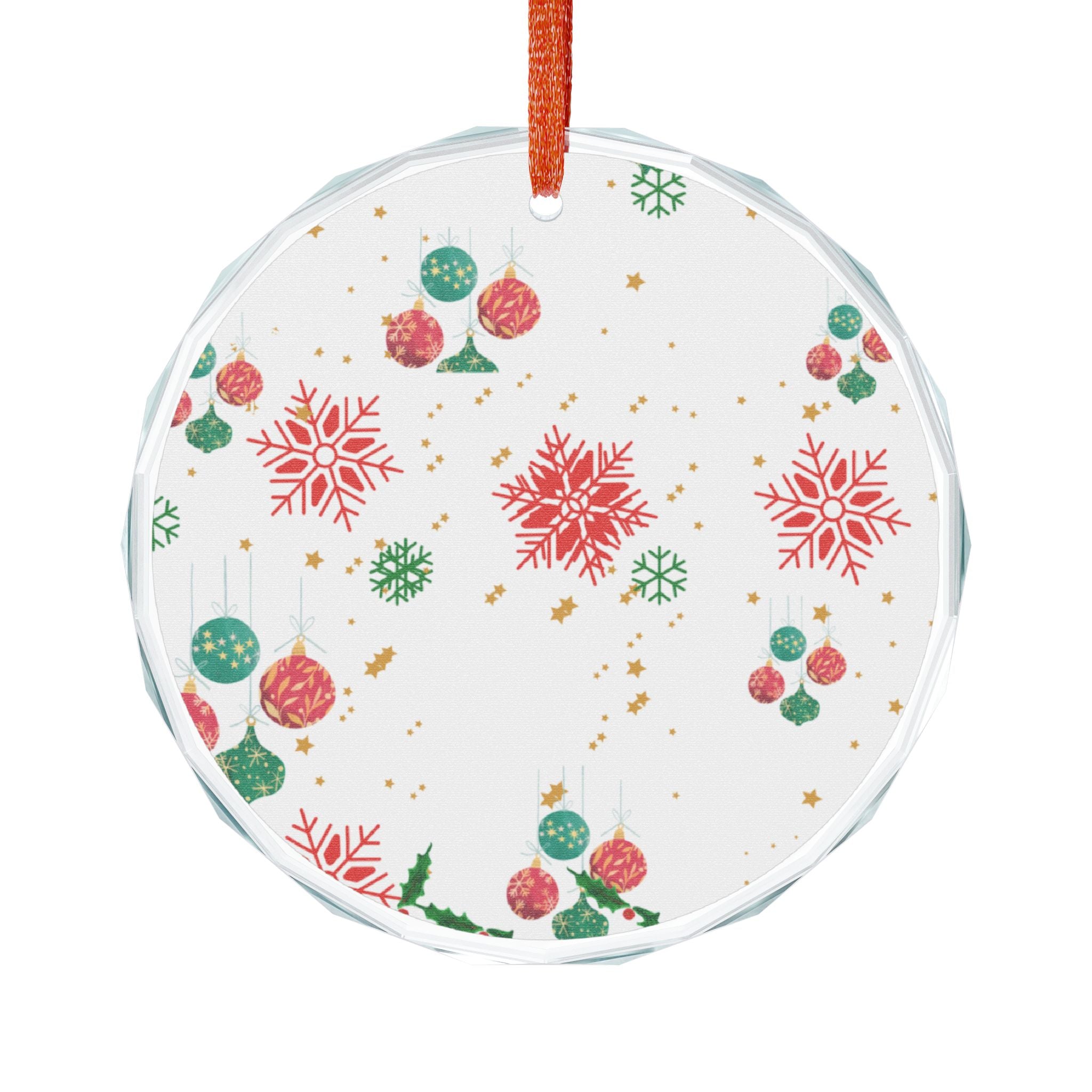 Crystal Glass Ornament - Holiday Decor, Christmas Gift, Keepsake, Seasonal Decoration, Winter Wonderland Decor