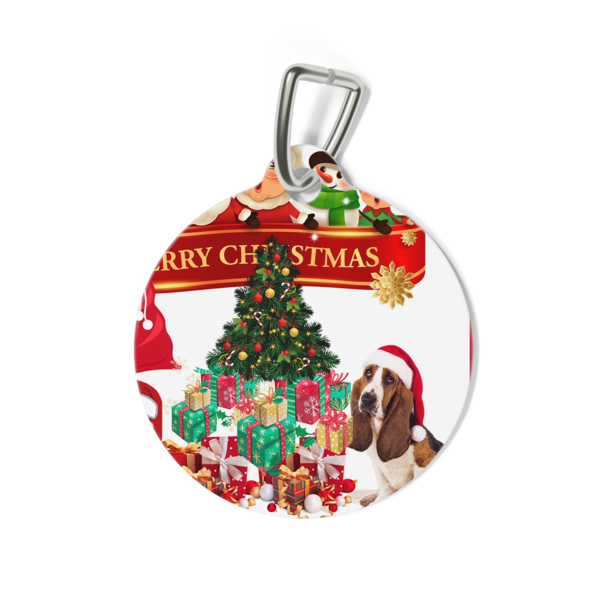 Christmas Pet Tag, Festive Dog ID Tag, Holiday Pet Accessory, Merry Christmas Dog Tag, Pet Holiday Decor
