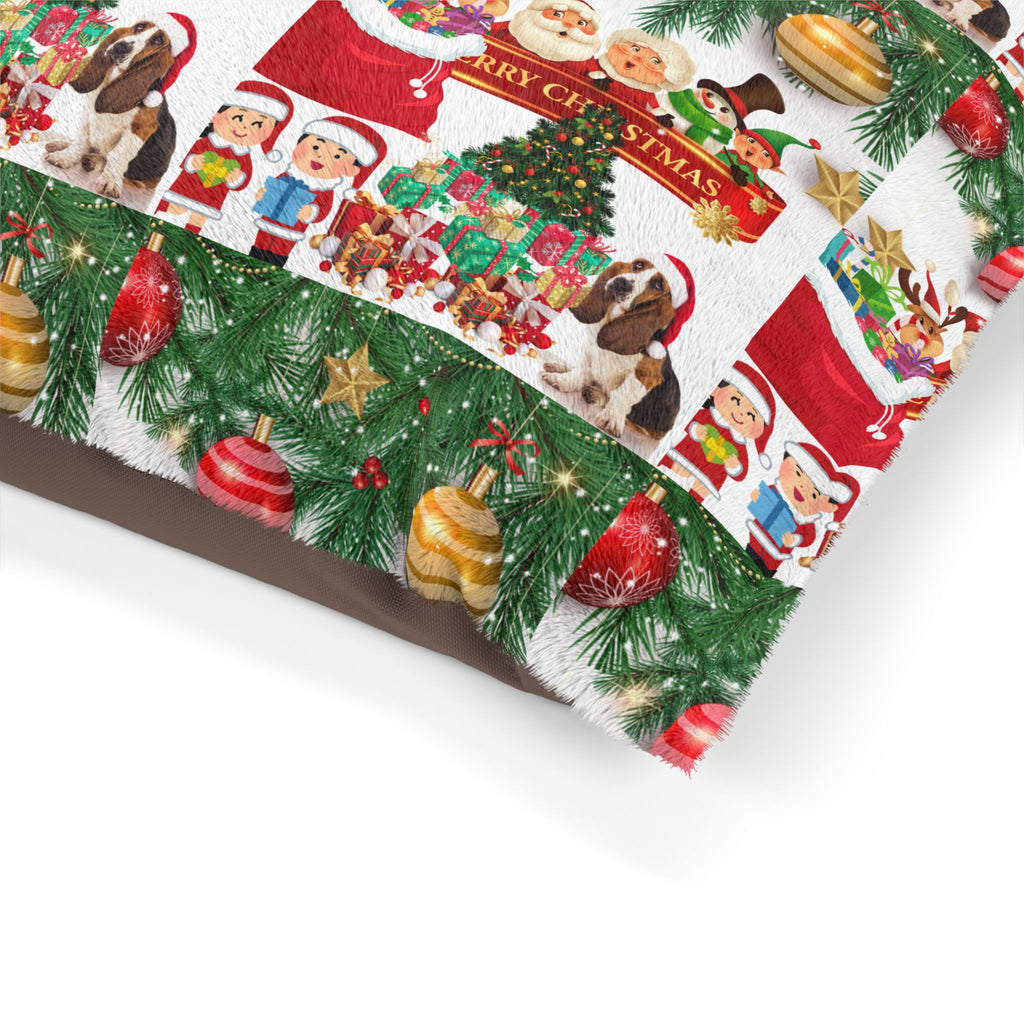 Festive Pet Bed for Christmas, Holiday Dog Bed, Cozy Cat Bed, Seasonal Pet Cushion, Merry Christmas Pet Sleeping Pillow
