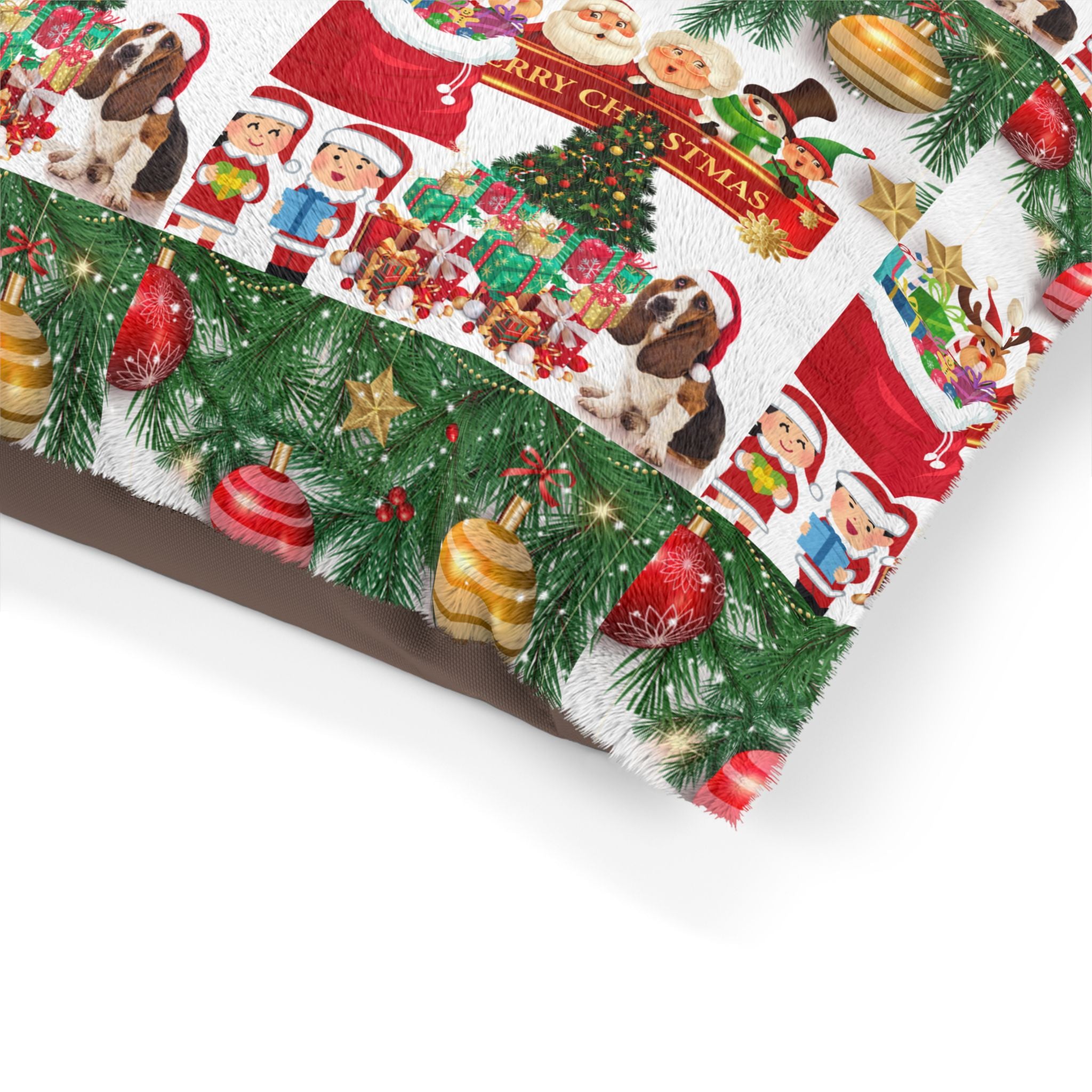 Festive Pet Bed for Christmas, Holiday Dog Bed, Cozy Cat Bed, Seasonal Pet Cushion, Merry Christmas Pet Sleeping Pillow