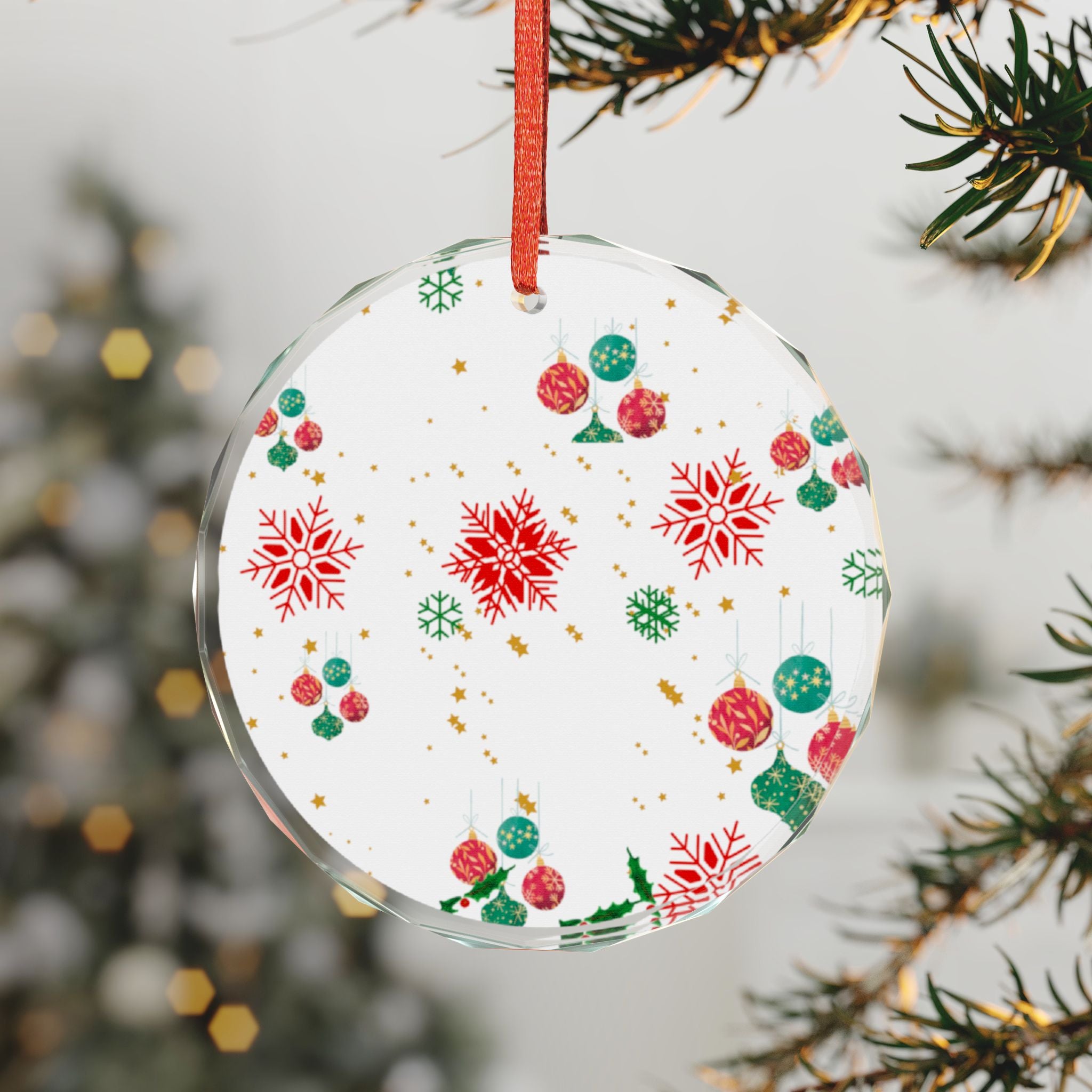 Crystal Glass Ornament - Holiday Decor, Christmas Gift, Keepsake, Seasonal Decoration, Winter Wonderland Decor