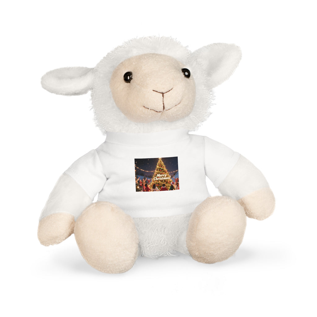 Christmas Plush Toy with T-Shirt, Cuddly Bear, Holiday Gift, Stuffed Animal, Christmas Decor, Personalized Keepsake