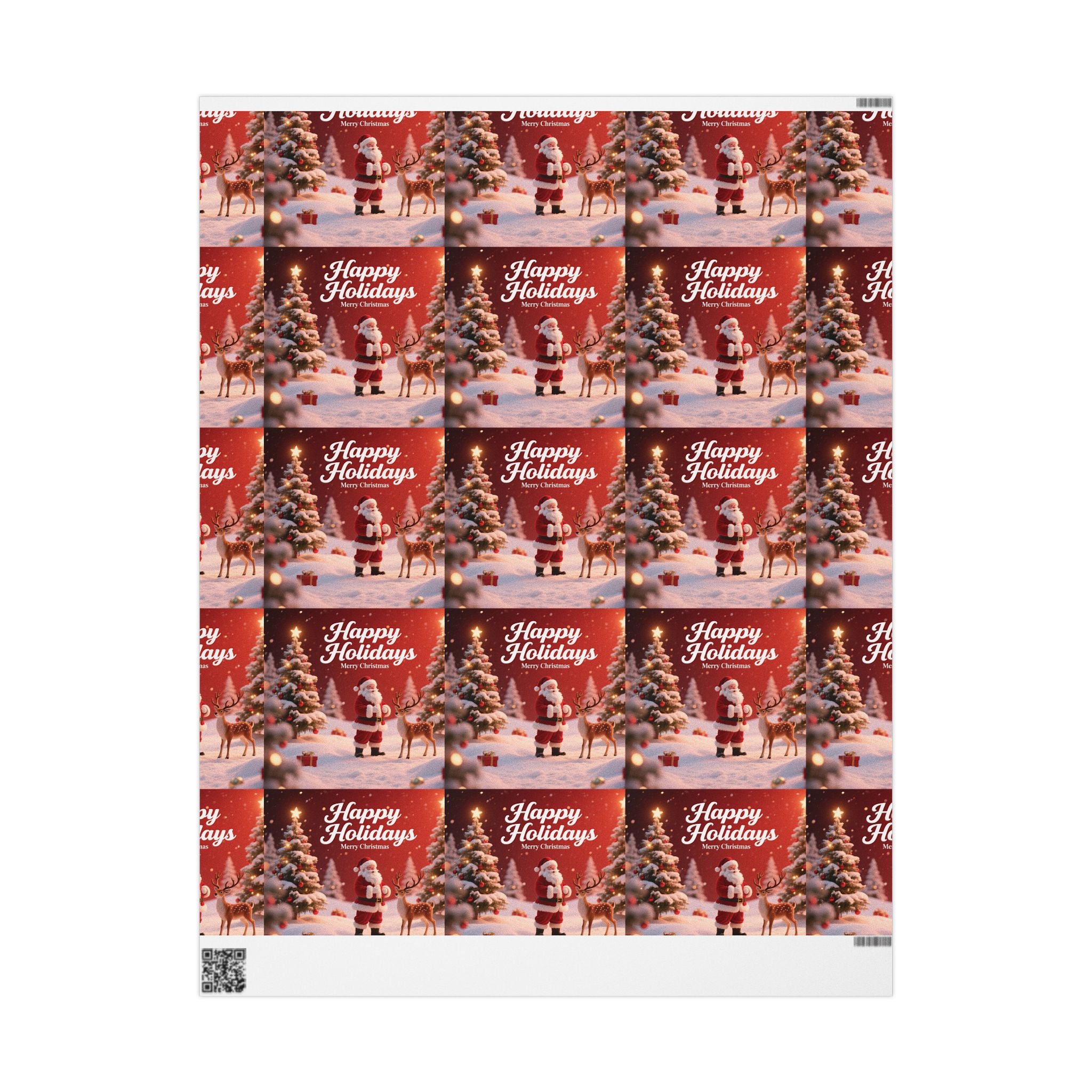 Festive Christmas Wrapping Paper, Holiday Gift Wrap, Santa Design, Party Supplies, Seasonal Decorations, Eco-friendly Paper