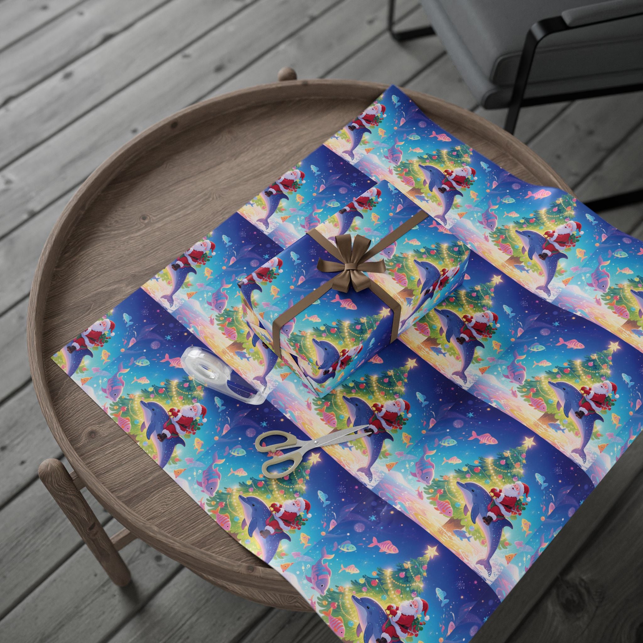 Festive Christmas Wrapping Paper, Holiday Gift Wrap, Santa Design, Party Supplies, Seasonal Decorations, Eco-friendly Paper