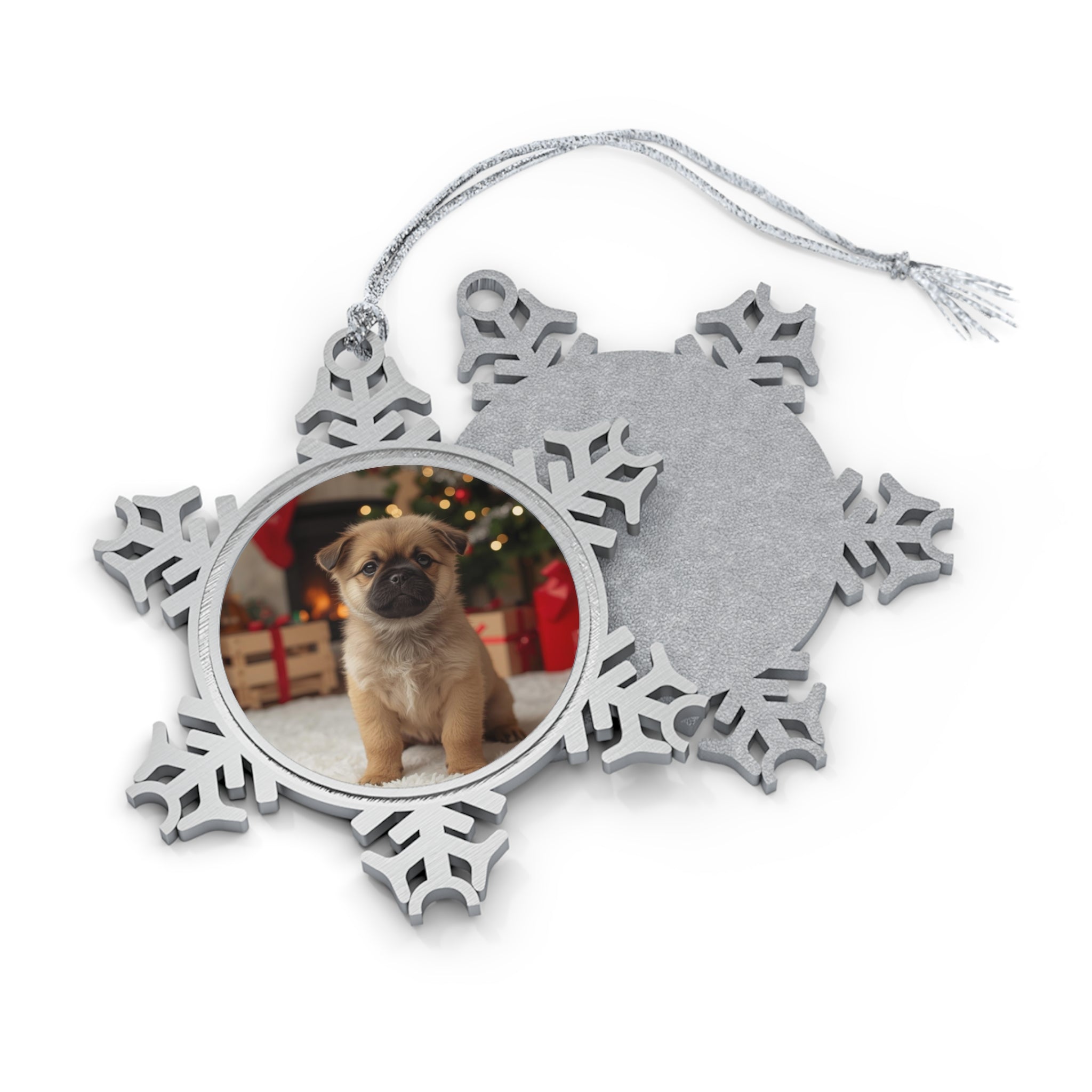 Pewter Snowflake Ornament - Personalized Holiday Keepsake, Pet Memorial, Christmas Tree Decor, Unique Gift for Dog Lovers, Custom [...]