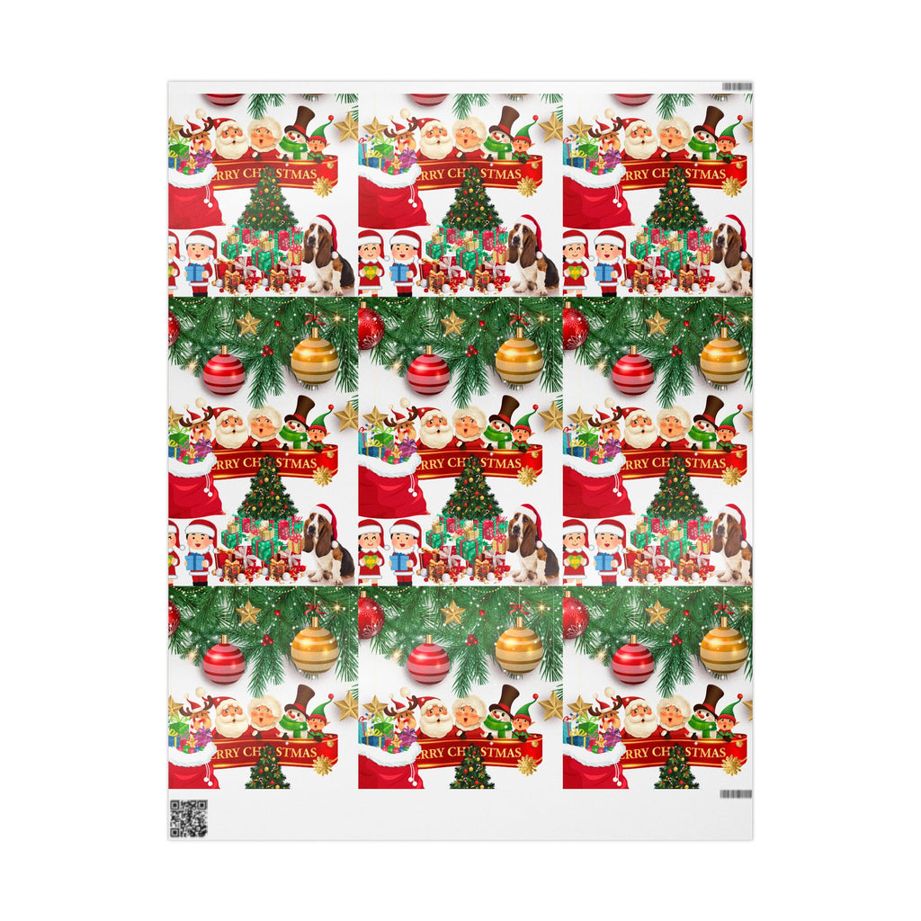 Festive Christmas Wrapping Paper, Holiday Gift Wrap, Santa Design, Party Supplies, Seasonal Decorations, Eco-friendly Paper