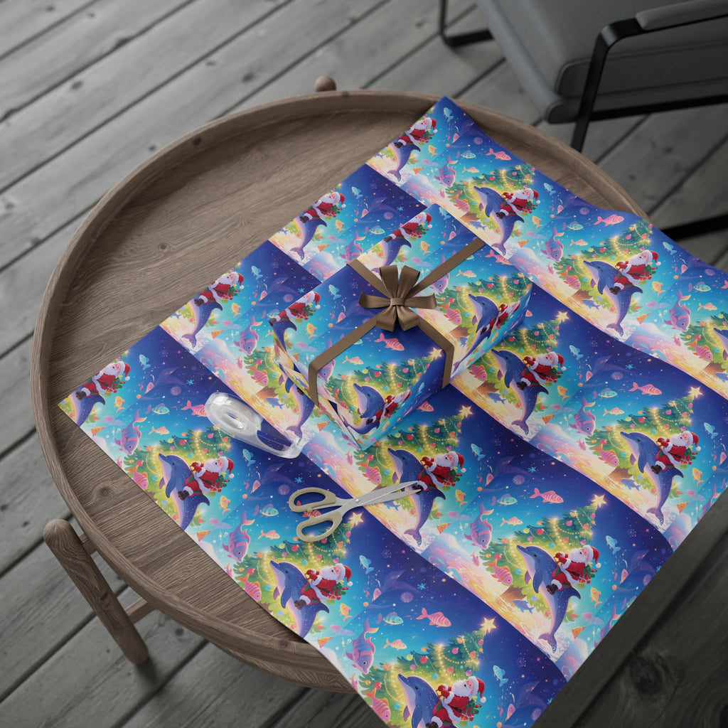 Festive Christmas Wrapping Paper, Holiday Gift Wrap, Santa Design, Party Supplies, Seasonal Decorations, Eco-friendly Paper