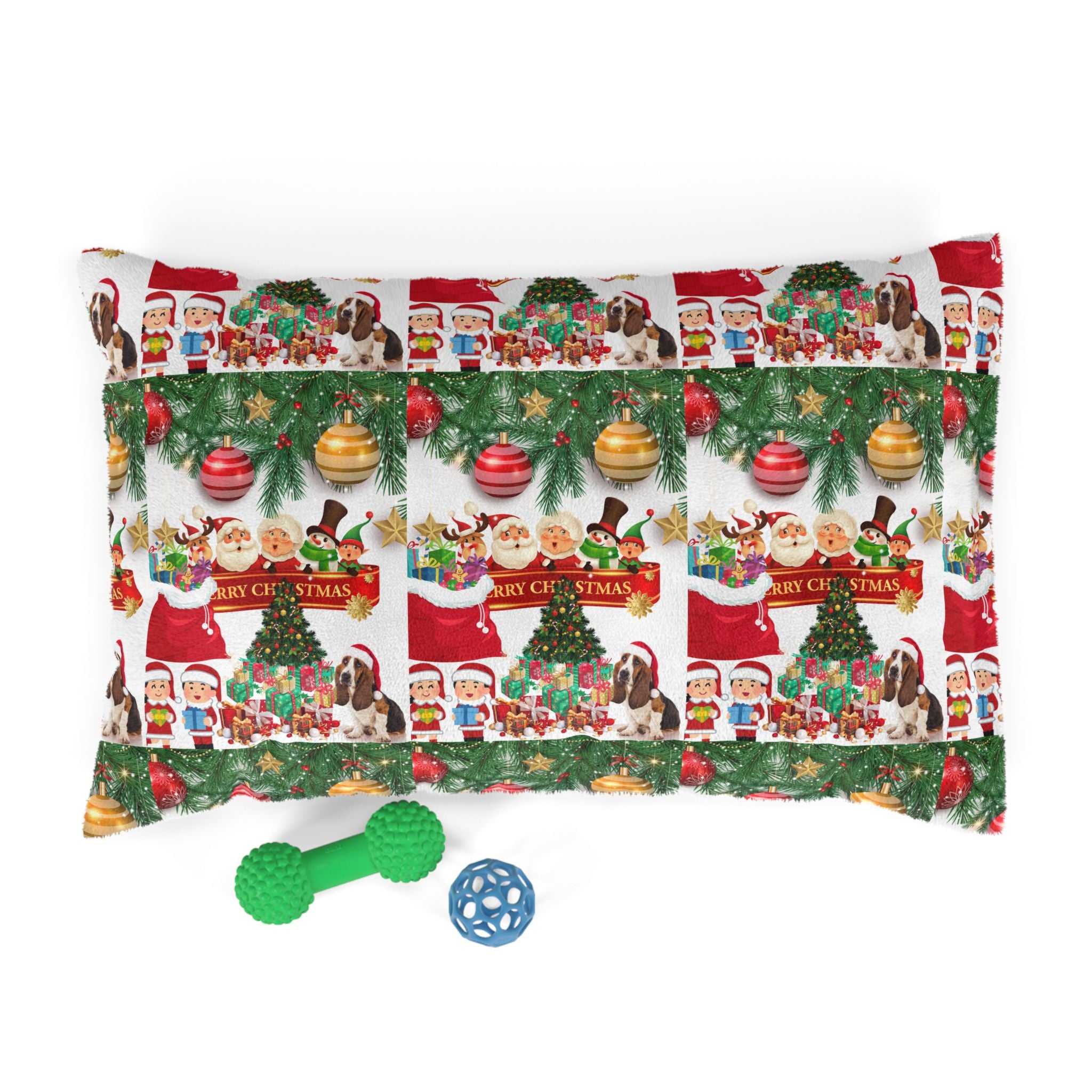 Festive Pet Bed for Christmas, Holiday Dog Bed, Cozy Cat Bed, Seasonal Pet Cushion, Merry Christmas Pet Sleeping Pillow