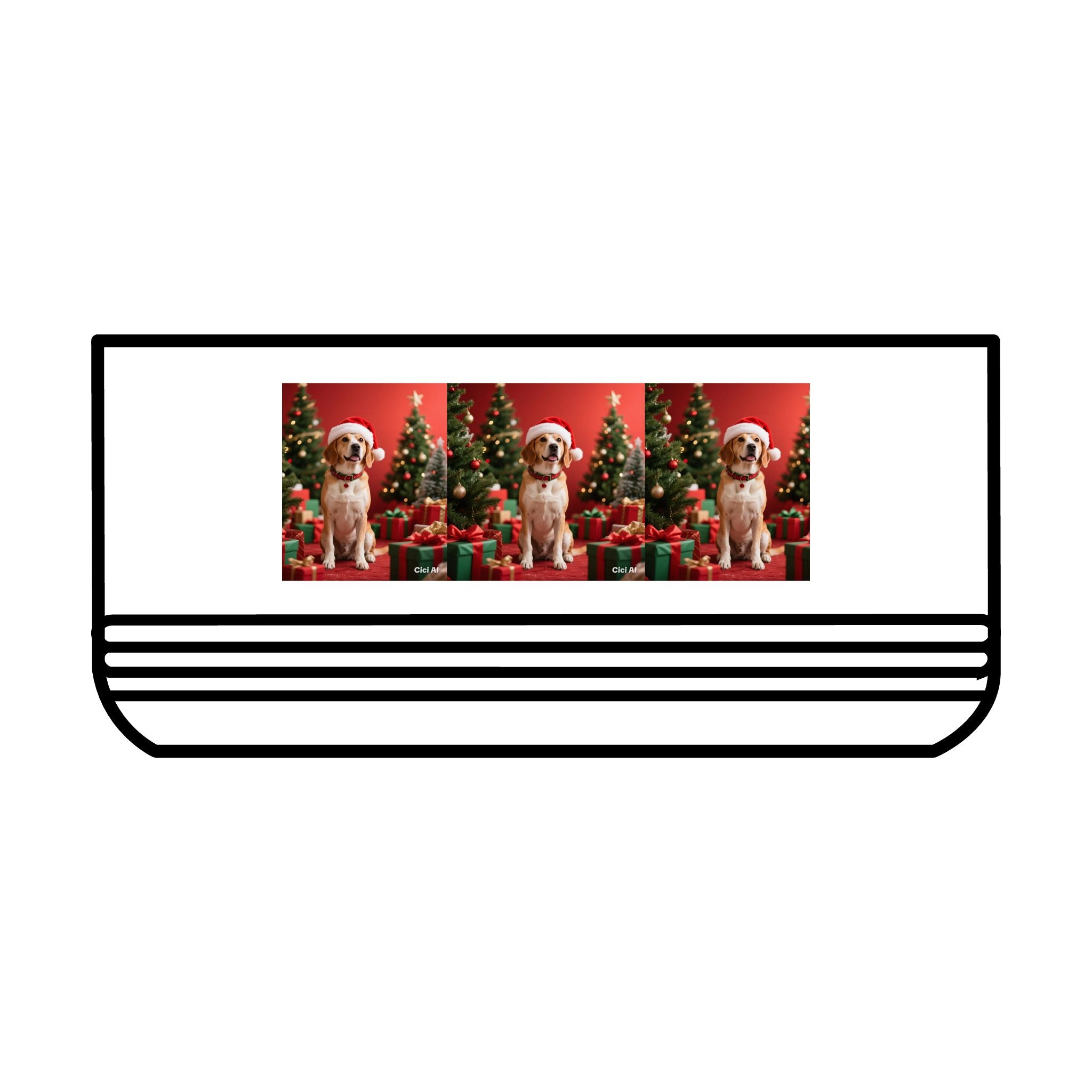 Festive Pet Bowl, 18oz | Holiday Dog Dish, Cat Food Bowl, Christmas Pet Supply, Floral Design Pet Dish, Pet Gift