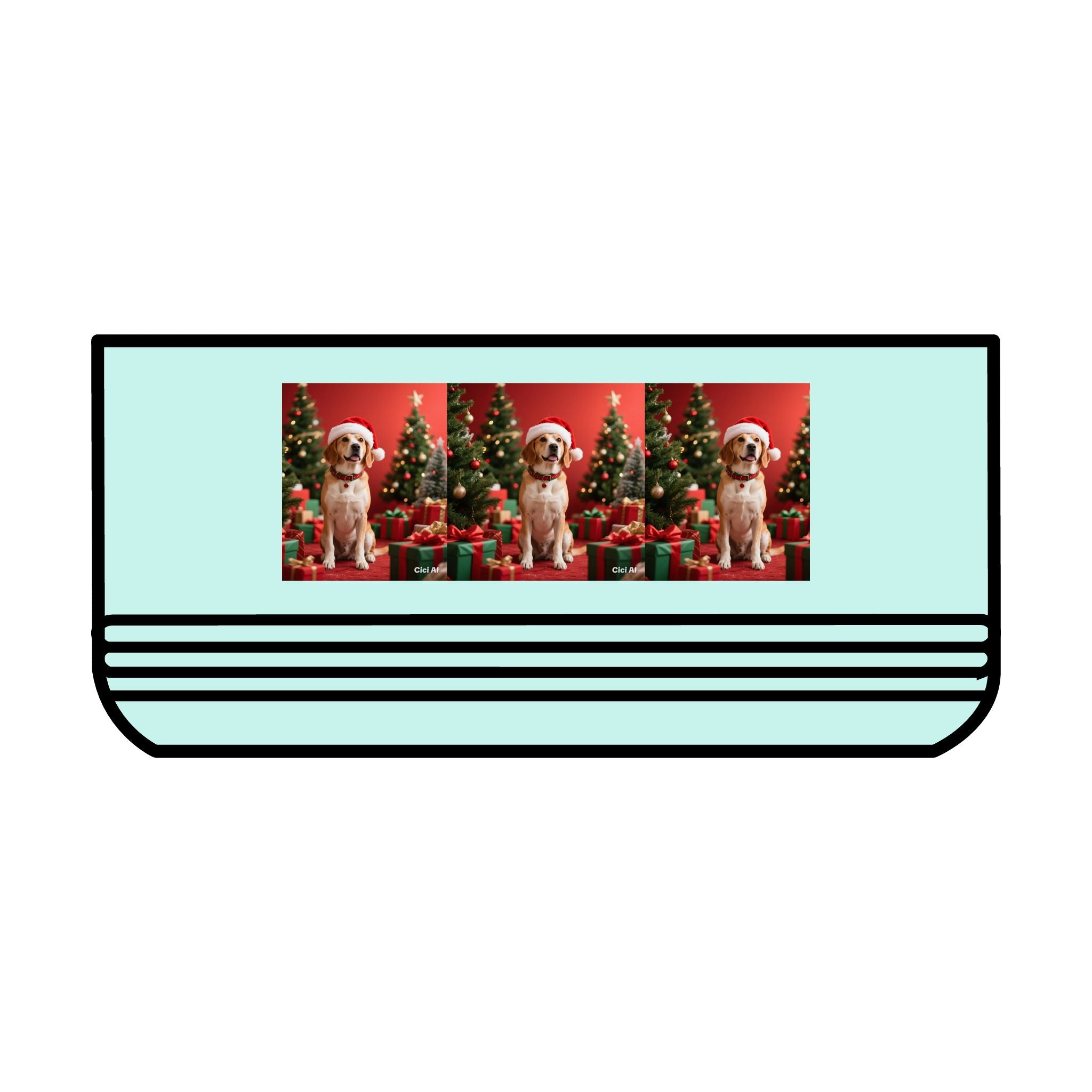 Festive Pet Bowl, 18oz | Holiday Dog Dish, Cat Food Bowl, Christmas Pet Supply, Floral Design Pet Dish, Pet Gift