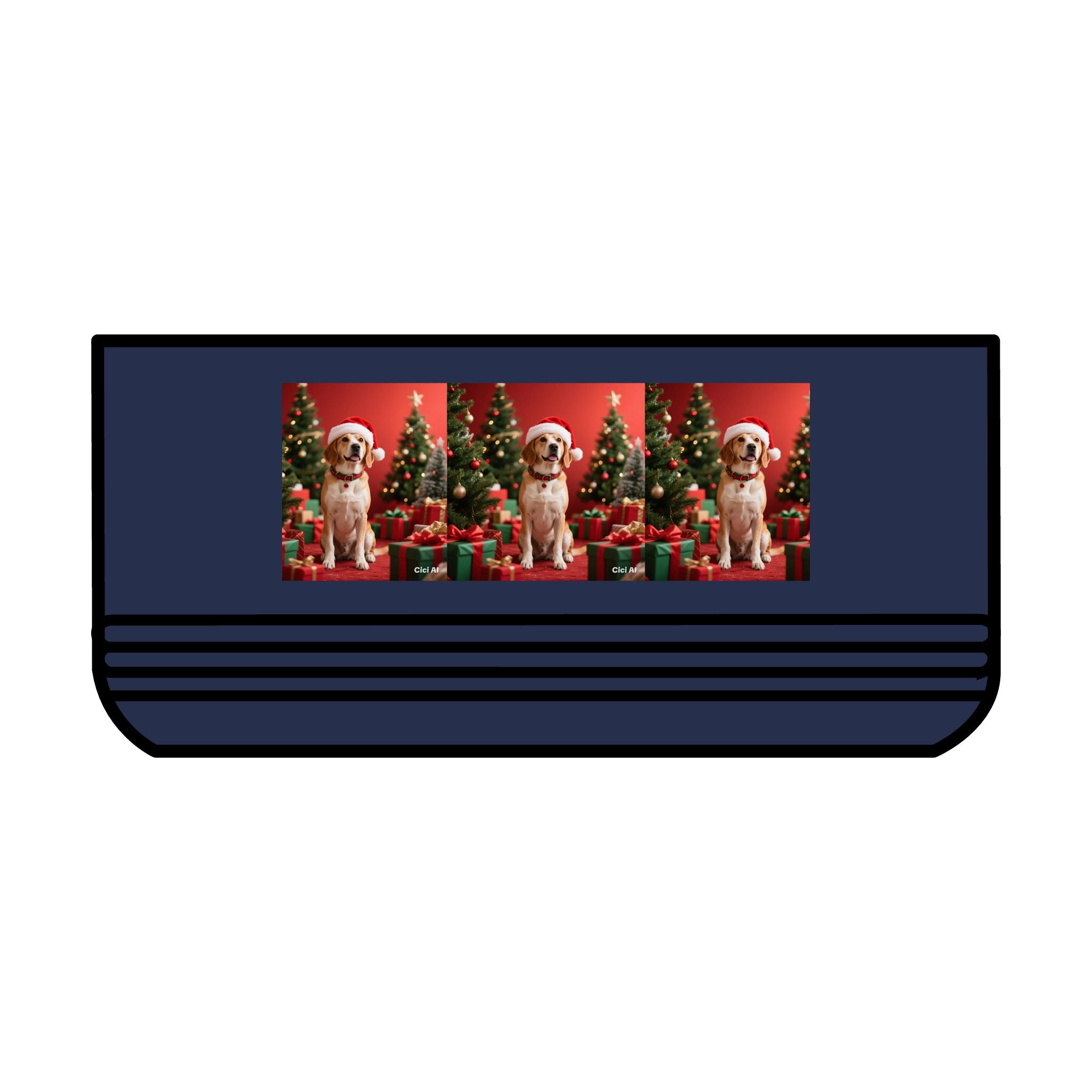 Festive Pet Bowl, 18oz | Holiday Dog Dish, Cat Food Bowl, Christmas Pet Supply, Floral Design Pet Dish, Pet Gift