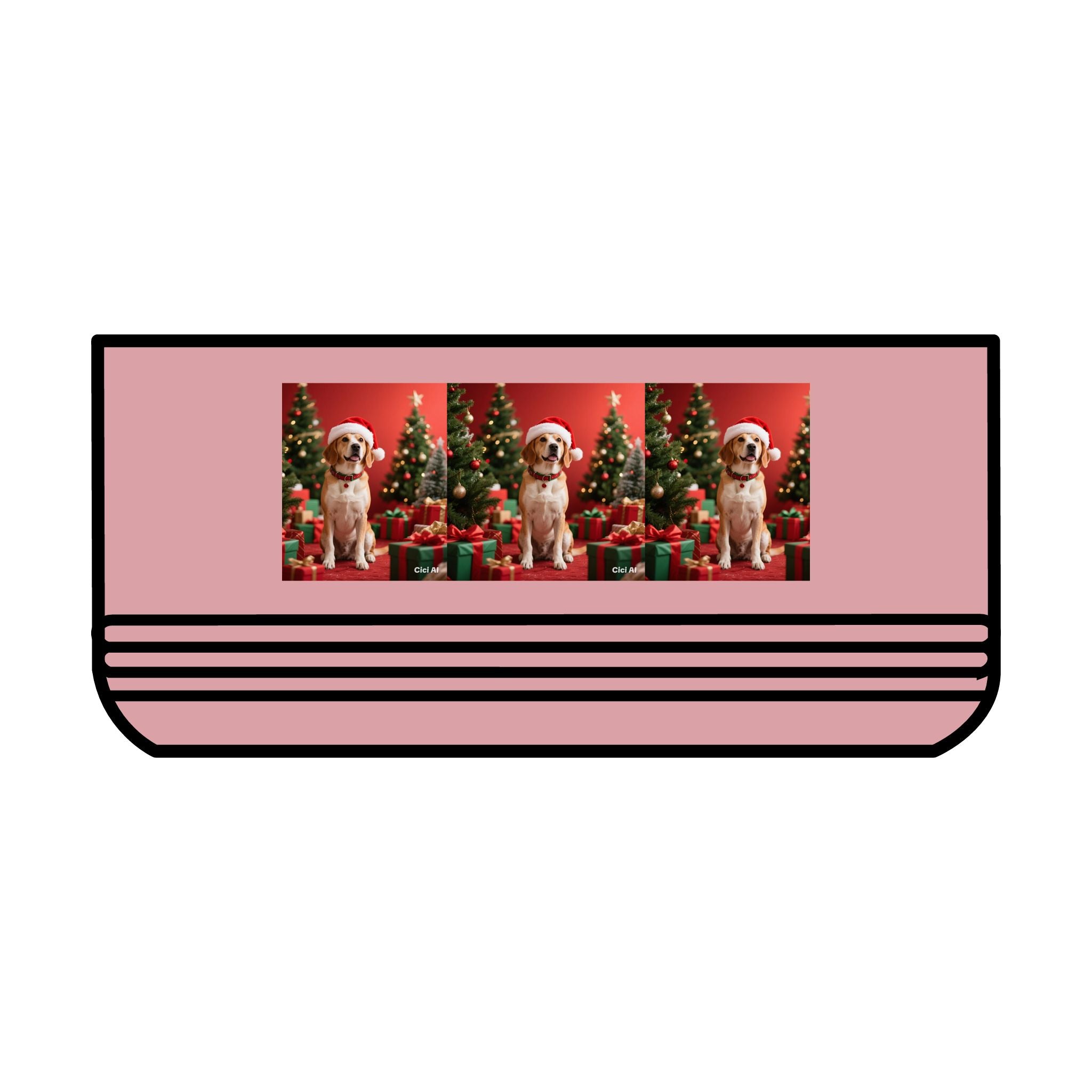 Festive Pet Bowl, 18oz | Holiday Dog Dish, Cat Food Bowl, Christmas Pet Supply, Floral Design Pet Dish, Pet Gift