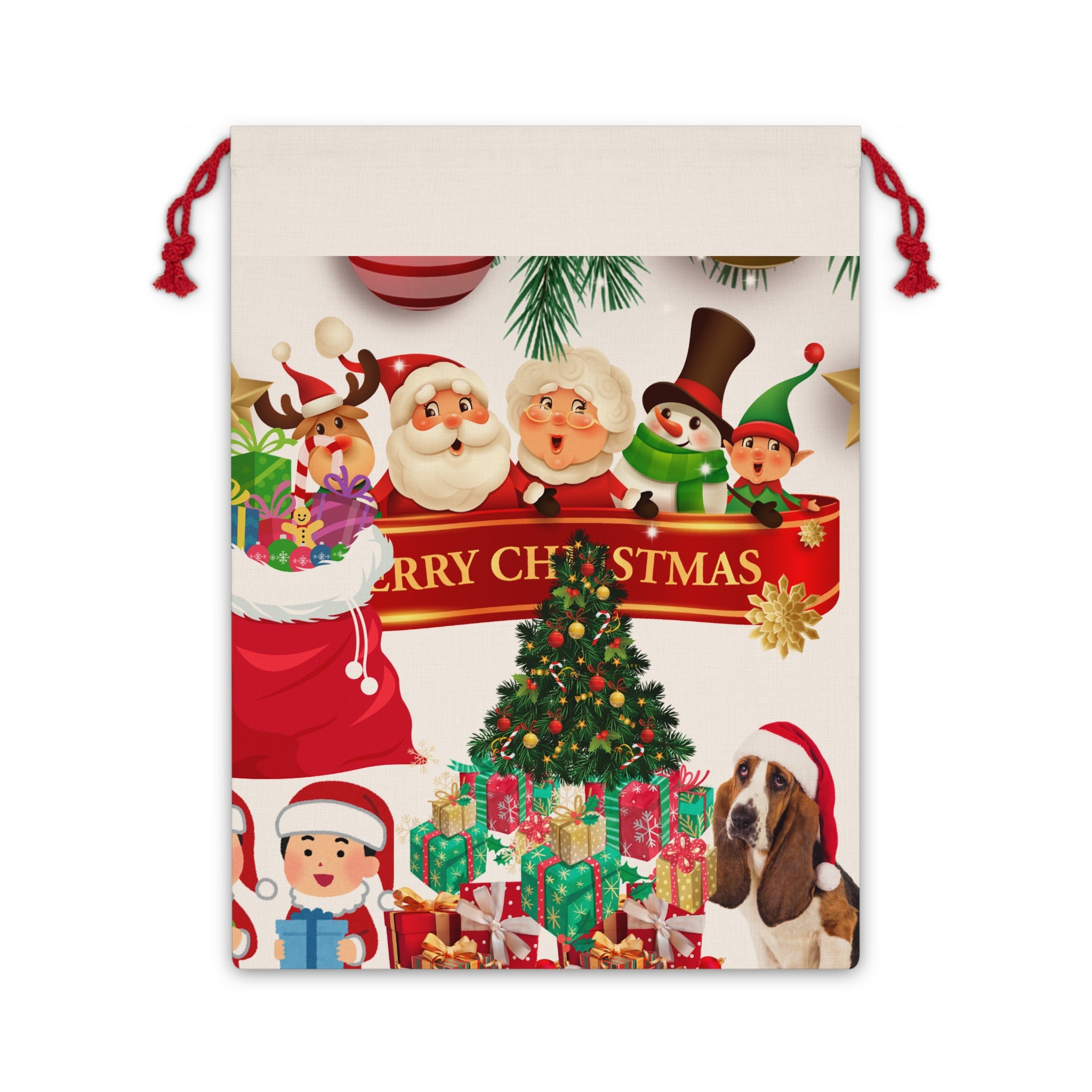 Christmas Gift Bag - Whimsical Santa & Friends Design, Holiday Treat Bag, Festive Present Pouch, Merry Christmas Storage, Unique Gift [...]