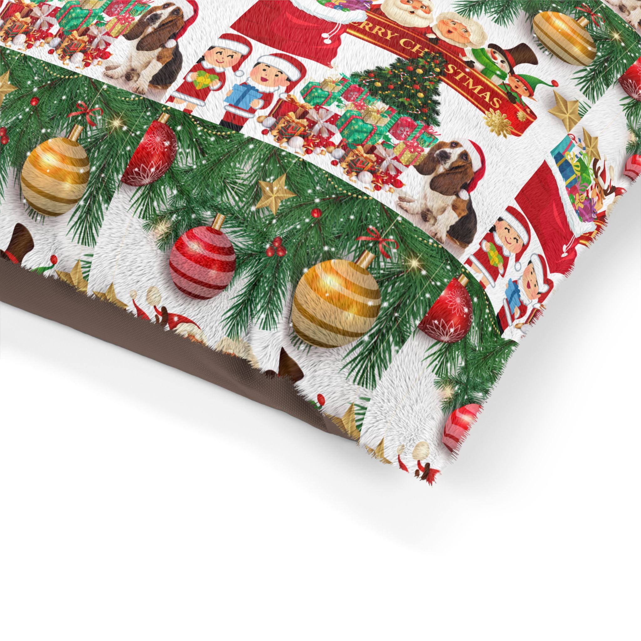 Festive Pet Bed for Christmas, Holiday Dog Bed, Cozy Cat Bed, Seasonal Pet Cushion, Merry Christmas Pet Sleeping Pillow