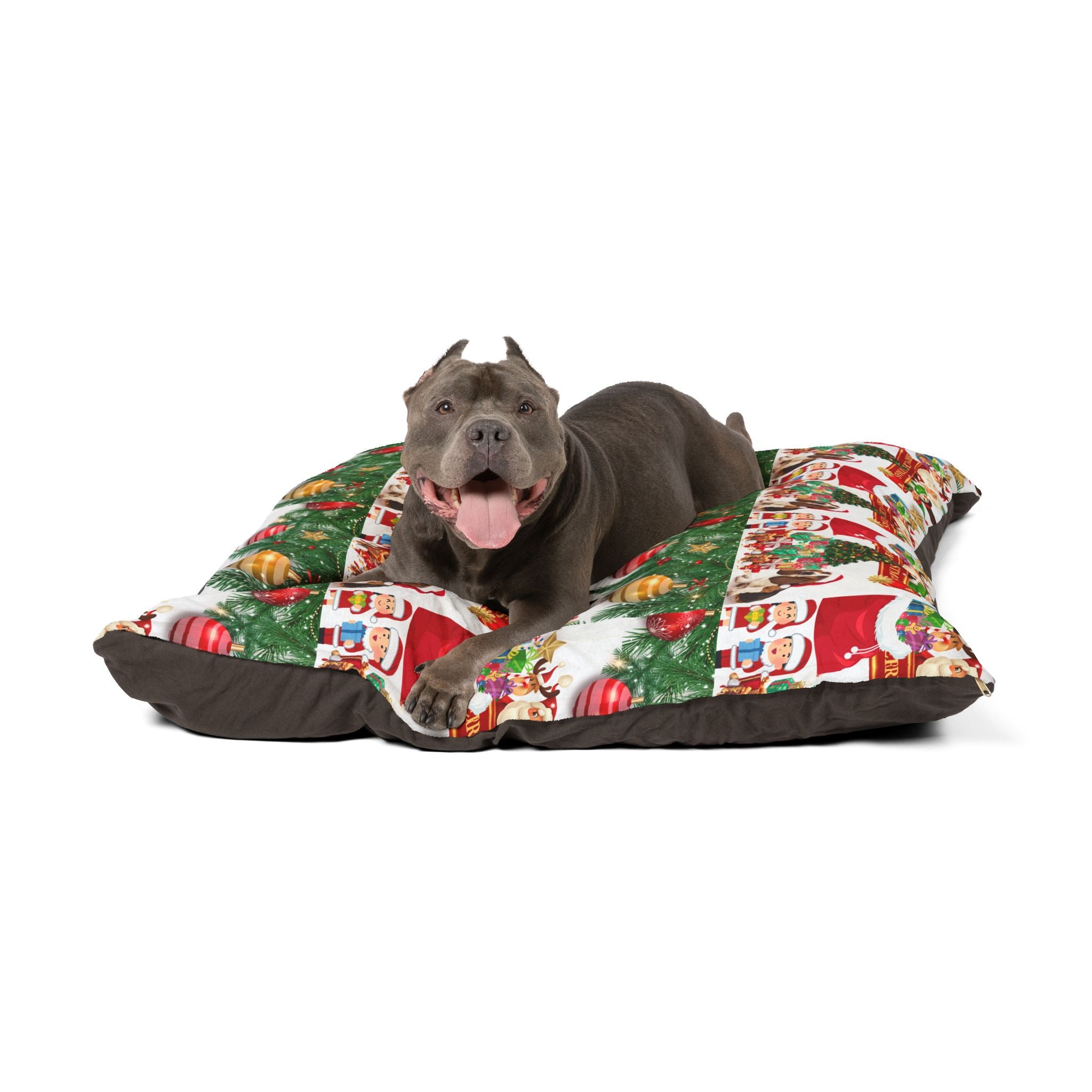 Festive Pet Bed for Christmas, Holiday Dog Bed, Cozy Cat Bed, Seasonal Pet Cushion, Merry Christmas Pet Sleeping Pillow