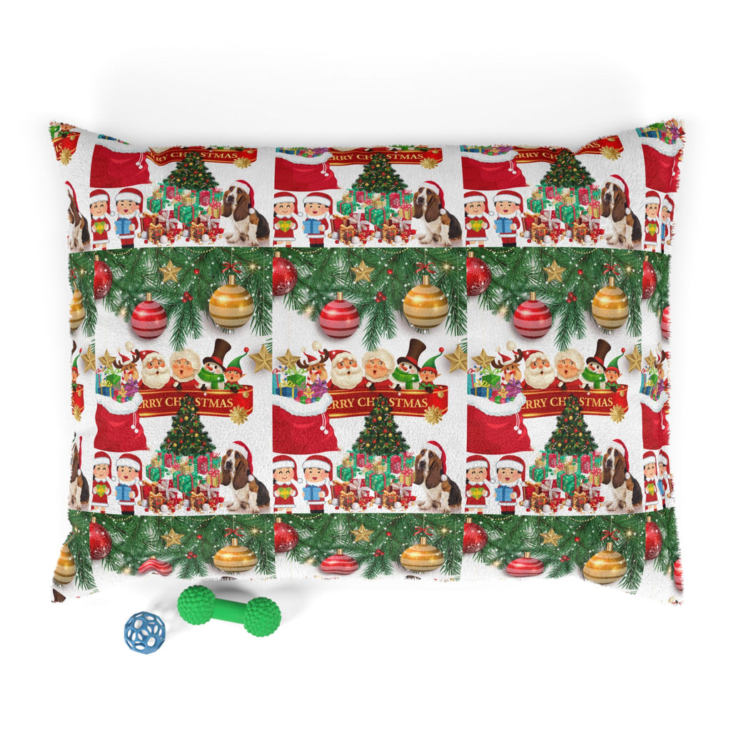 Festive Pet Bed for Christmas, Holiday Dog Bed, Cozy Cat Bed, Seasonal Pet Cushion, Merry Christmas Pet Sleeping Pillow