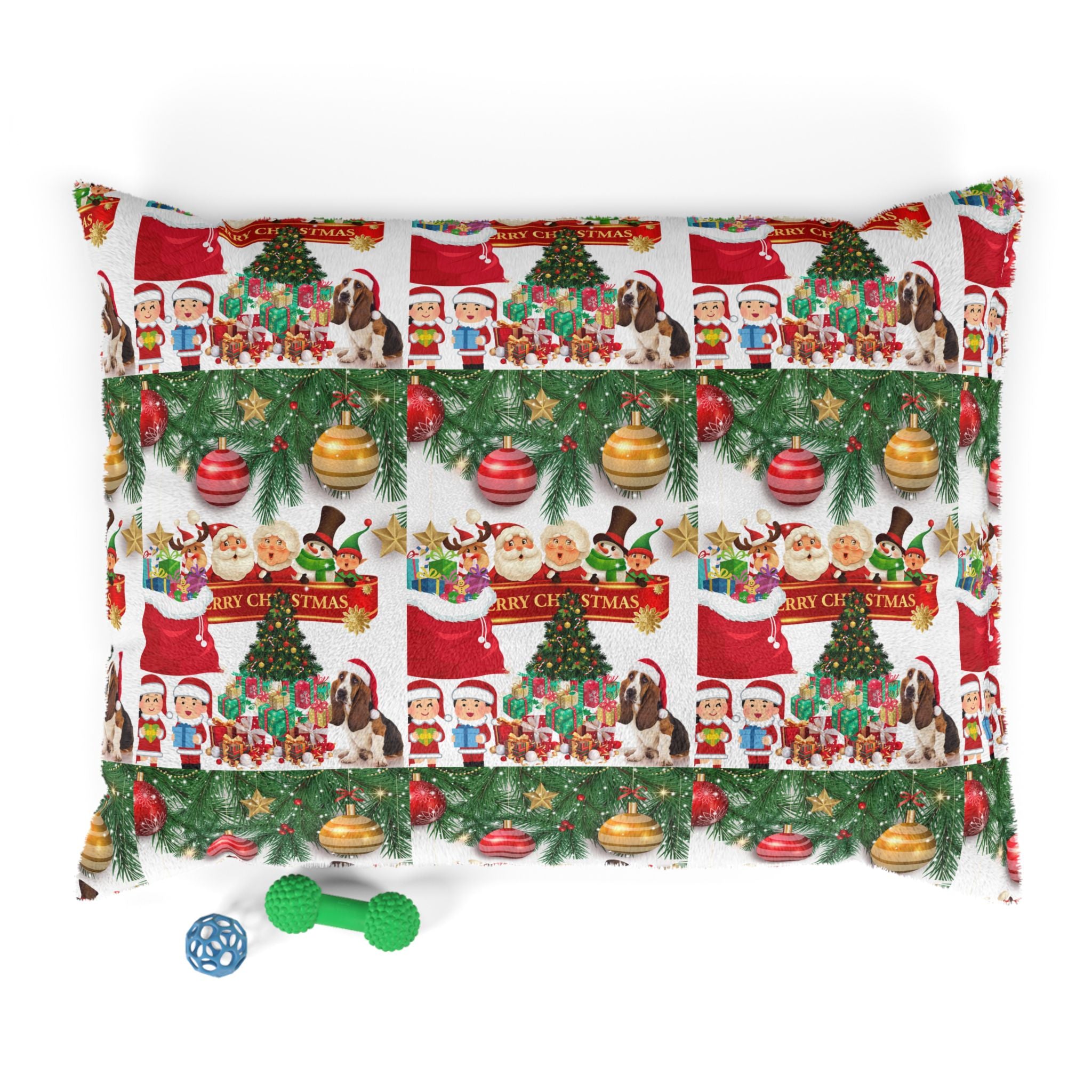 Festive Pet Bed for Christmas, Holiday Dog Bed, Cozy Cat Bed, Seasonal Pet Cushion, Merry Christmas Pet Sleeping Pillow