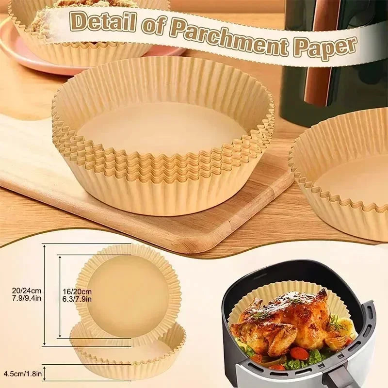 Disposable Air Fryer Paper Non-Stick Kitchen Baking Airfryer Mat
