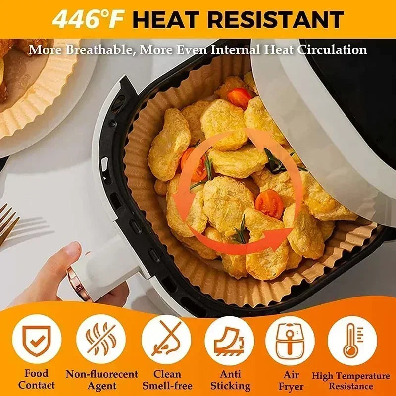 Disposable Air Fryer Paper Non-Stick Kitchen Baking Airfryer Mat