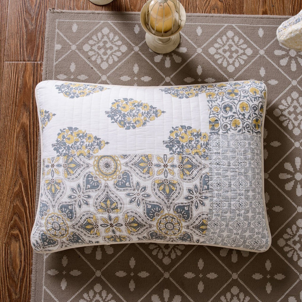 DaDa Bedding Honey Comb Elegance Floral Cotton Patchwork Bedspread Set