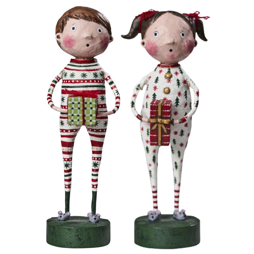 Christmas Jammies Set of 2 Lori Mitchell Figurines-0