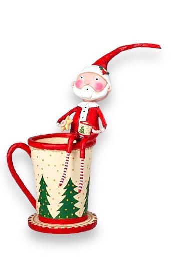 Cocoa and Cookies Santa Figurine by Lori Mitchell-0