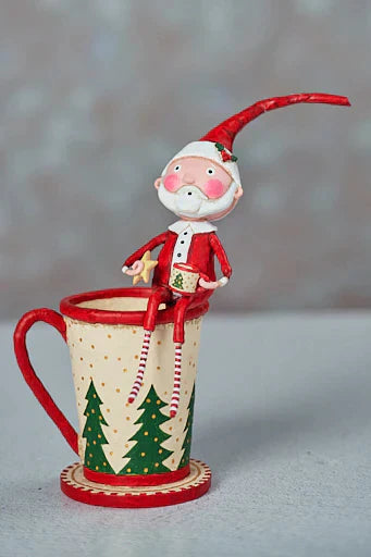 Cocoa and Cookies Santa Figurine by Lori Mitchell-2