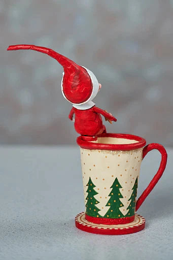 Cocoa and Cookies Santa Figurine by Lori Mitchell-3