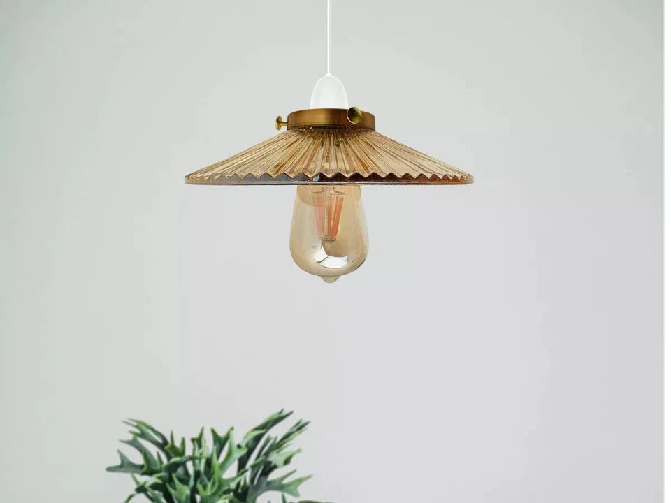 Industrial Style Lampshades Amber Glass Ceiling Pendant Light~2179